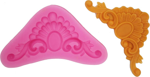 Art Deco Silicone Mold Sugar Craft DIY Gumpaste Cake Decorating Clay...