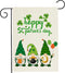 Happy St Patrick’s Day Garden Flag Gnomes for Outside Yard 12 x 18 Inch Double Sided Burlap Saint Patty’s Day Flags St Patricks Gnome Outdoor Deco...