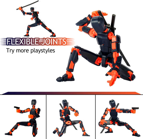 ?Assembled? T13 Action Figure, Samurai Style Titan 13 action figure Set with Bracket and 6 Weapons Dummy 13 action figure Nova 13 Lucky Multi-Join...