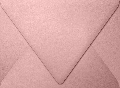 LUXPaper A6 Contour Flap Invitation Envelopes | 4 3/4" x 6 1/2" | Misty Rose Metallic | 84lb. Text | 50 Qty...
