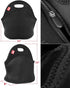 yookee home Black Lunch Bag, Insulated Lunch Box, Thick and Reusable Thermal Lunch Tote Bag, Small Neoprene Lunchbags with Zipper for Adults Kids ...