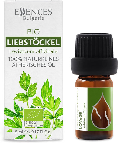 Essences Bulgaria Organic Lovage Essential Oil 1/6 Fl Oz | 5ml | Levisticum officinale | 100% Pure and Natural | Undiluted | Therapeutic Grade | F...