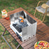 Folding Outdoor Stove Windscreen, 10 Plates Aluminum Camping Windshield, Portable Compact Windproof Cooker Wind Screen, Lightweight Burner Shield ...