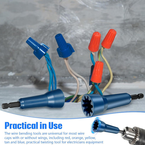 2 Pcs Wire Twister Tool for Drill, Wire Twister, Wire Twisting Tool, Drill Wire Twister, Wire Connector Driver Wire Connector Socket with 1/4 Chuc...