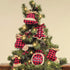 Ivenf Christmas Decorations Indoor Tree Ornaments, 8pcs Red Black Buffalo Plaid Burlap Farmhouse Xmas Ornaments, Tree Ball Bell Stocking Shaped Ru...