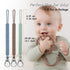 Silicone Pacifier Clip, Seposeve Pack of 3 Baby Pacifier Teether Clip with 4 Texture, Soft Flexible Silicone Pacifier Leashes & Cases for Boy and ...
