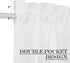 NICETOWN Sidelight French Door Panel, Linen Textured Look Translucent Privacy Side Light Sheer Front Door Curtain Including Tieback, 30 inches Wid...