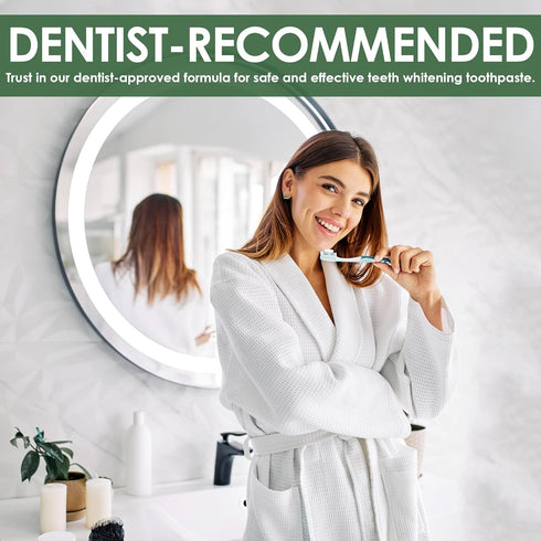 Toothpaste Tablets - Mint Flavor, Anti-Plaque, Anti-Cavity, Prevents Tooth Decay, Anti-Gingivitis, Oral Cleaner, Travel-Friendly, Fluoride-Free...