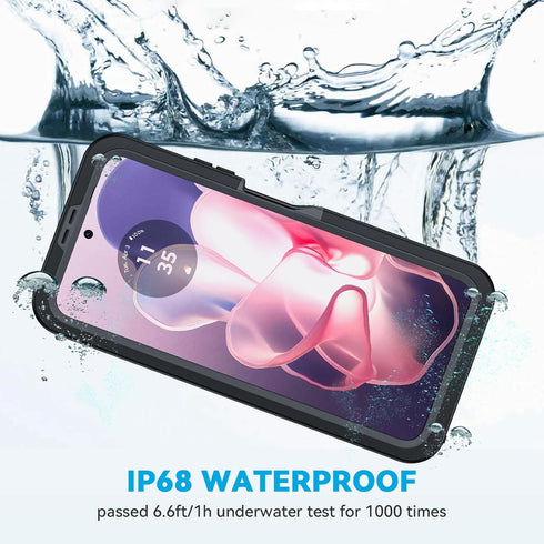 Lanhiem for Moto G Power 5G 2024 Case, IP68 Waterproof Dustproof Case with Built-in Screen Protector, Rugged Full Body Shockproof Magnetic Phone C...