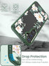 for Samsung Galaxy A35 5G Case+Tempered Glass Screen Protector,Military Grade Protective Slim Soft TPU & Hard PC,Girls Women Crystal Clear Flower ...