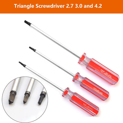Triangle Screwdrivers Set 7 Sizes 1.4mm 1.8mm 2.0mm 2.3mm 2.7mm 3.0mm 4.2mm, SKZIRI 7in1 Triangle Screwdriver Tool Kit for Fixing Electronic Toys ...