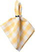 DII Checkered Tabletop Collection 100% Cotton, Machine Washable, Napkin Set, 20x20, Yellow, 6 Piece...