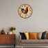 TAHEAT 14 Inch Rustic Rooster Wall Clock Retro Silent Non Ticking Easy to Read Clock, Battery Operated Decorative Wall Clocks for Kitchen/Living R...