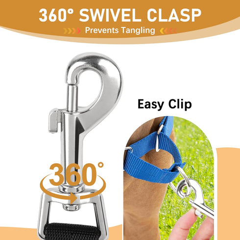 PrimePets Long Leash for Dog Training, 20 Ft Dog Leash Nylon, Heavy Duty Dog Leash Pet Supplies, Great for Walking or Camping (No Clicker Included...