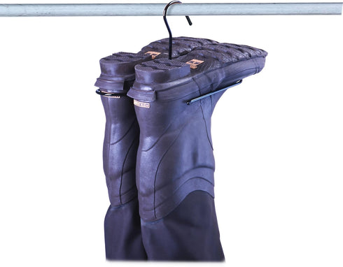 Rack'Em Wader Boot Hanger for Fishing Waders - Boots - Shoe Dryer - Footwear Storage Rack – The Snake 1 Pair Hanging Hook – Heavy Duty,Black...
