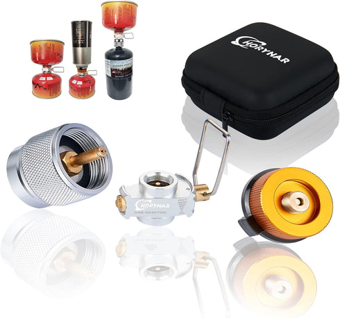 Butane Refill Adapter Isobutane Fuel Canister Isobutane Canister Butane Propane adapter with Exhaust Air Pressure Button/Great for jetboil fuel Ca...
