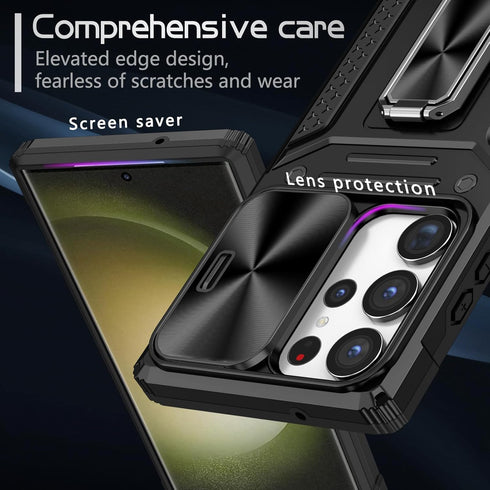 Galaxy S23 Ultra Case for Samsung Galaxy S23 Ultra Case with Kickstand Slide Camera Cover Military Grade Protection Shockproof Case for Galaxy S23...