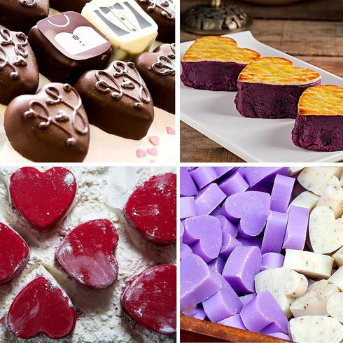 Actvty Heart Silicone Mold, 2 Packs Heart Shaped Molds for Making Handmade Soap, Bath Bombs, Candles, Cake, Chocolate Bomb and Jelly...