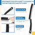 3Pcs Crevice Cleaning Brush, Crevice Grout Brush, New Multifunctional Corners Cleaning Brush Tool, Bathroom Kitchens Gap Brush, Hard Bristle Crevi...