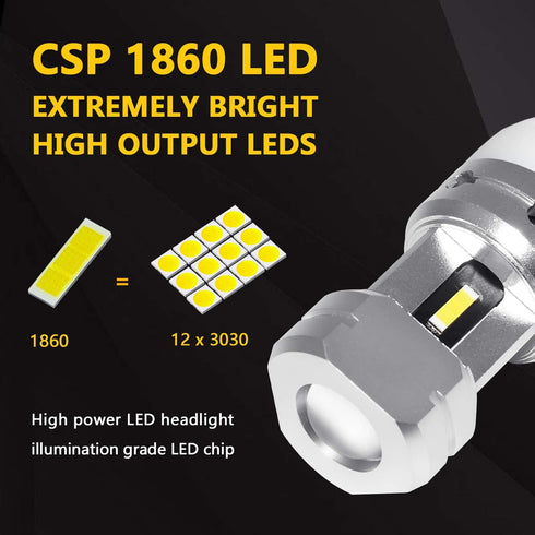 PHINLION 7440 7443 LED Reverse Light Bulbs, Super Bright T20 W21W 7441 7444 LED Replacement for Back Up DRL Turn Signal Parking Lights, 6000K Xeno...