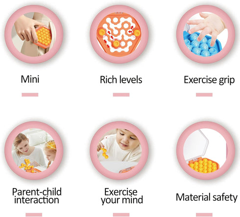 Suerte Mastermind Game Brain Teasers Mini Pocket Puzzle Beads Game Educational Games for Kids 8-12 Brain Travel Games Logic Puzzles Games for Adul...