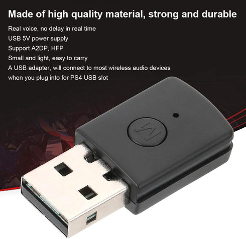 Bluetooth Adapter for , Bluetooth 4.0 USB Dongle Transmitter and Receiver with Mic for Playstation 4 Game Console Gamepad...
