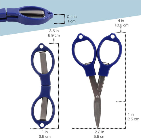 JubileeYarn Folding Scissors Set - Compact Portable Travel Scissors - Purple - Four Pairs...