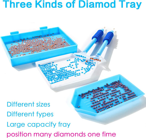 Hulameda 56pcs 5D Diamond Painting Tools, Diamond Painting Accessories with 28 Grids Diamond Embroidery Box and Diamond Painting Roller for kids a...