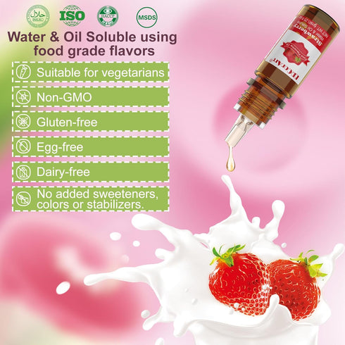 Food Flavoring Oil - 12 Liquid Lip Gloss Flavoring Oil, Concentrated Candy Flavoring, Flavor Oil for Baking, Cooking, Slime Making, Soap, Drinks, ...