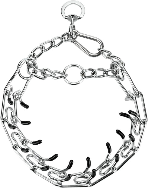 Dog Pinch Collar, Adjustable Quick Release Choke Training Collar, Stainless Steel Prong Collar for Large Medium Small Dogs (S, 8.5-10.5 Inches)...
