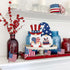 4th of July Decorations for Home, DECSPAS Patriotic Red White and Blue Summer Decor, Fourth of July Independence Day Double Sided Wooden Tiered Tr...
