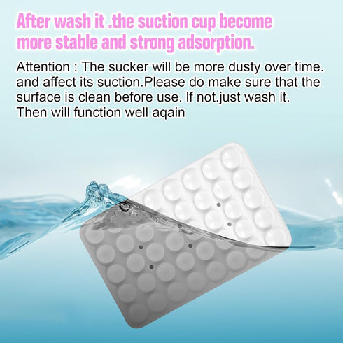 Silicone Double-Sided Suction Phone Case Detachable Mount for iPhone and Android Cellphones, Strong Adhesion Holder Hands Free for Selfies and Vid...