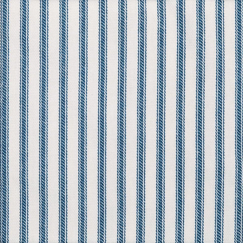 Window Treatments Valance Curtains Kitchen Valances Living Room, Blue Ticking Stripe, Short Swag, Rod Pocket 53 Inches x 18 Inches...