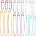 18 PCS Knitting Stitches Holder Set 6 Size Colorful Aluminum Yarn Stitches Holder Set Needles Practical Knitting Crochet Tools Knitting Supplies f...