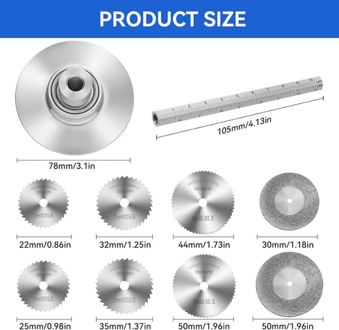 Inside Pipe Cutter for PVC Pipe Cutter Tool-With Scale Adjustable Depth Gauge, 6pcs Saw Tooth Blades with 0.32in Hex Key Shaft for PVC and Plastic...