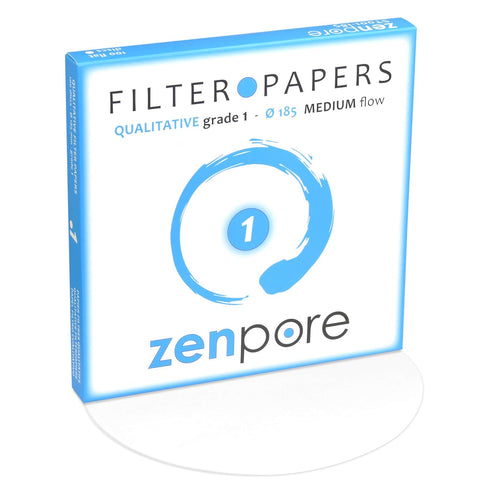 18 cm Lab Filter Paper, Standard Qualitative Grade 1 - ZENPORE Medium Flow 185 mm(18.5 cm Diameter)...