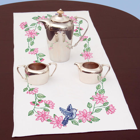 Jack Dempsey Table Runner Birds...