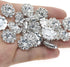 24 Pack 16MM Sparkle Clear Rhinestone Buttons Flatback Metal Embellishments Glass Crystal Bulk for Craft DIY Wedding Bouquets Decoration,Silver Pl...