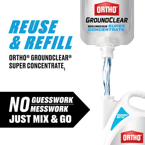 Ortho GroundClear Weed & Grass Killer Super Concentrate1, Refill Pouch, 2 x 5 fl oz Pouches...