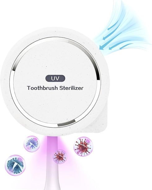 Cahot UV-C Toothbrush Sanitizer and Dryer, Portable Travel Case and Cover, Rechargeable Holder with Auto Shut-off for Any Size Toothbrush (White)...