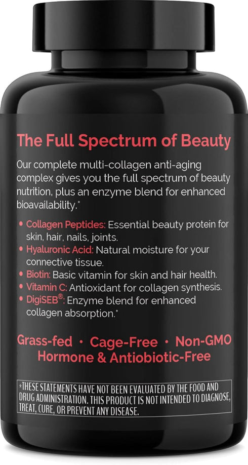 Zint Multi Collagen Pills - Collagen Supplements for Hair, Skin, Nails & Joint Health - Hydrolyzed Collagen Supplement with Type I, II, III, V, X ...