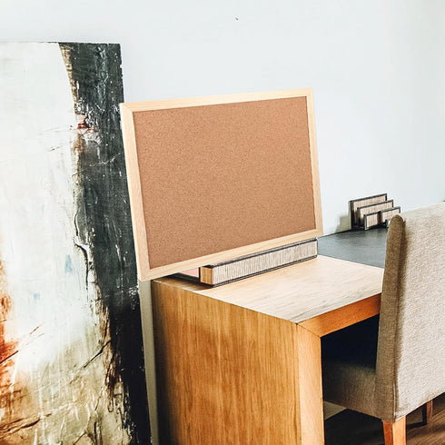 NUOBESTY Cork Board 30x40cm Dual Sided Bulletin Board Wall-Mounted Presentation Message Notice Pin Board Hanging Memo Board for Office Home S-choo...