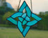 Celtic Trinity Knot Stained Glass Window Hanging Suncatcher Ornament,Irish Decoration Handmade Birthday Gifts for Women Parents Aunt Sister,St Pat...