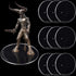Outus 10 Pieces Plastic Action Figure Display Stands Round Figure Stand Miniature Bases for 6 - 8 Inches Figures (White)...