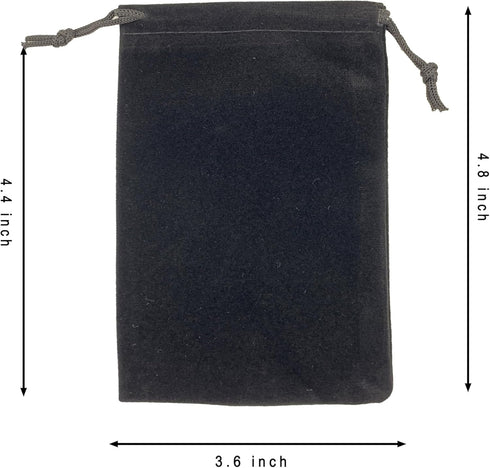 AEAOA Gift Bags, Pack of 25 Pieces 4.8" X 3.6" Velvet Drawstring Jewelry Pouches, for Candy, Pins, Jewelry, Treats, Birthday Party Favors (Black)...