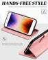 TUCCH Wallet Case for iPhone SE 2022/8/7/SE 2020, PU Leather Flip Folio With Card Slot, Stand Magnetic TPU Shockproof Inner Case Compatible With i...