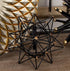 Deco 79 Metal Geometric Decorative Sculpture Home Decor Statue with Gold Accents, Accent Figurine 7" x 7" x 7", Black...