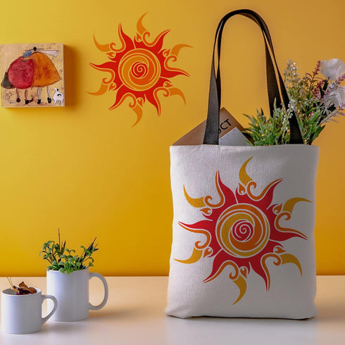 FINGERINSPIRE Fancy Sun Painting Stencil 11.8x11.8 inch PET Hollow Out Sun Painting Stencil Big Spiral Sun DIY Craft Stencil Template for Painting...