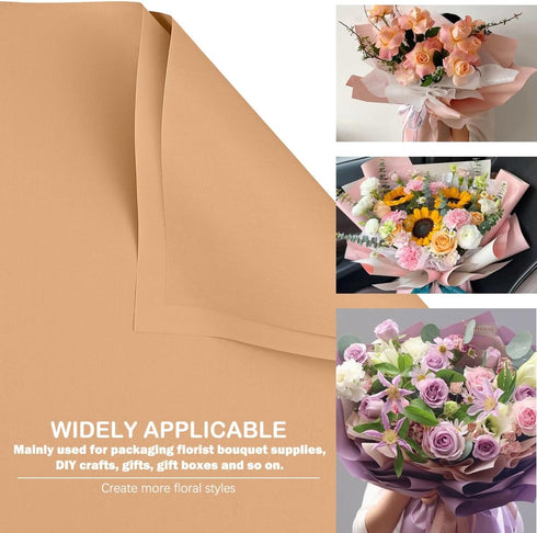 YOLUFER 20 Sheets Flower Wrapping Paper,Waterproof Floral Bouquet Wrapping Paper,Florist Supplies Packaging Paper for Bouquet DIY Crafts (22.8x22....