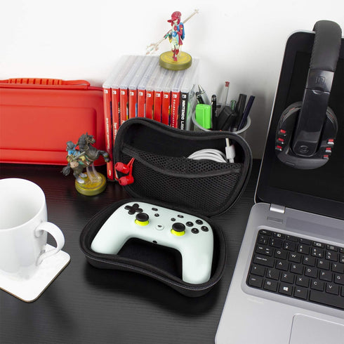 Orzly Case for Google Stadia Controller - Protective Case with Internal Storage Pocket for Charging Cable...